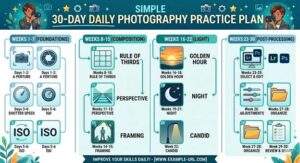 Read more about the article Daily Photography Practice Plan: 30-Day Skill-Building Routine