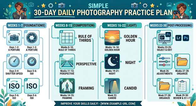 You are currently viewing Daily Photography Practice Plan: 30-Day Skill-Building Routine