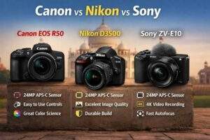 Read more about the article Canon vs Nikon vs Sony: Best Beginner Brand in India 2026